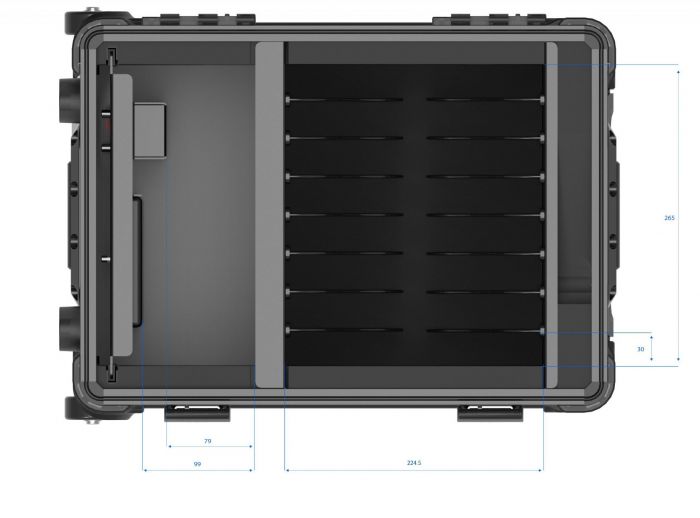 Tablet Ladekoffer 430x440x440 mm für 8 Tablets