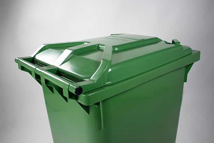 2-Rad Mülltonne MGB 360 L, Grün, Qualität nach DIN, 600x890x1100 mm