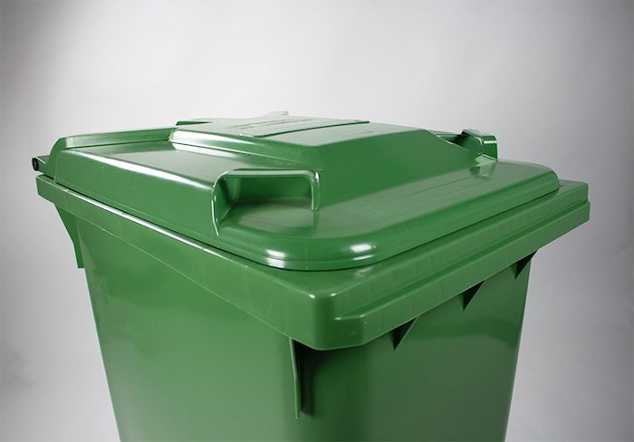 2-Rad Mülltonne MGB 360 L, Grün, Qualität nach DIN, 600x890x1100 mm