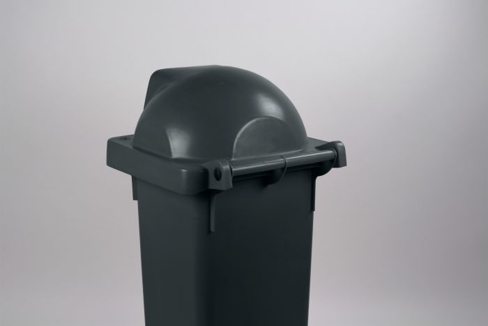 2-Rad Mülltonne MGB 120L, Runddeckel mit Einwurfschlitz, schwarz