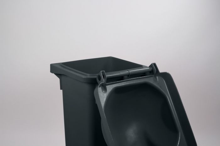 2-Rad Mülltonne MGB 120L, Runddeckel mit Einwurfschlitz, schwarz