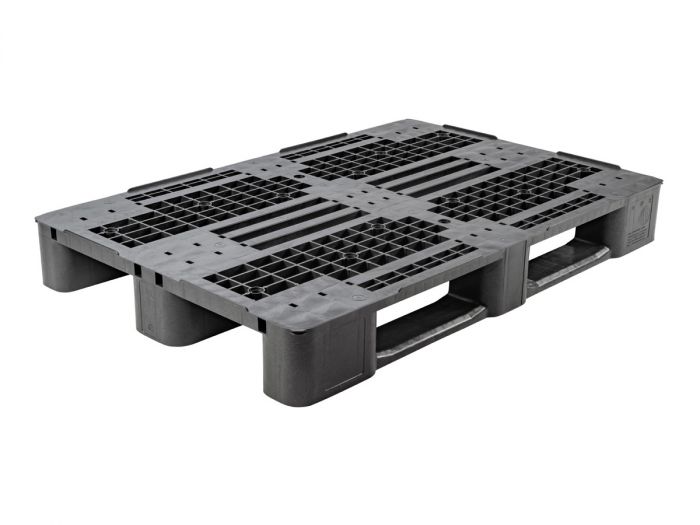 E-line Mepal medium duty Palette 3 Kufen, 1200x800x145 mm, PE recycle offener Deck