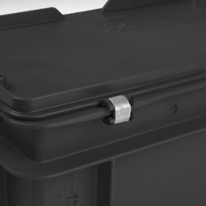 Euroline stapelbare ESD Leitfähige Kunststoffkoffer mit einem Griff, 400x300x135 mm, 10L 