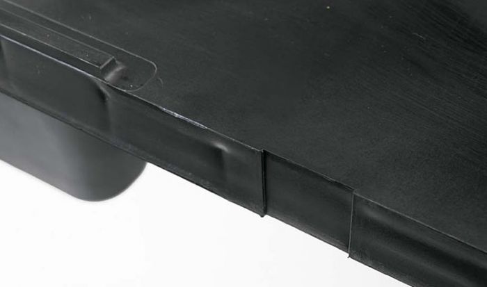 Nestbare Palette PE-R 1200x800x153 mm, 9 Füße, geschlossen, schwarz
