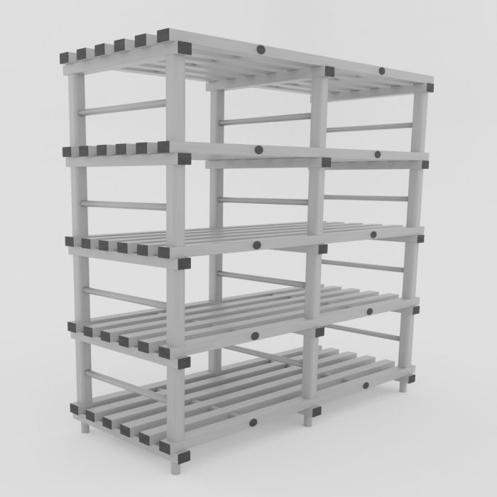 Kunststoff Regal 200x60x177cm mit 5 Böden