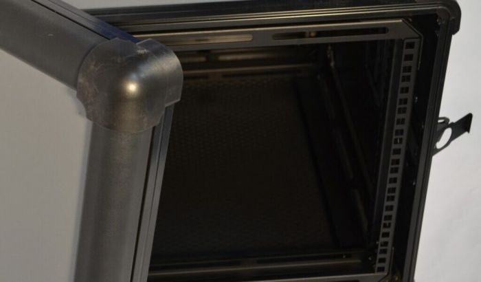 Exo Rack Case 19" DoubleDoor, 8U, Schwarz, Vulcan, IP*6, Professionell