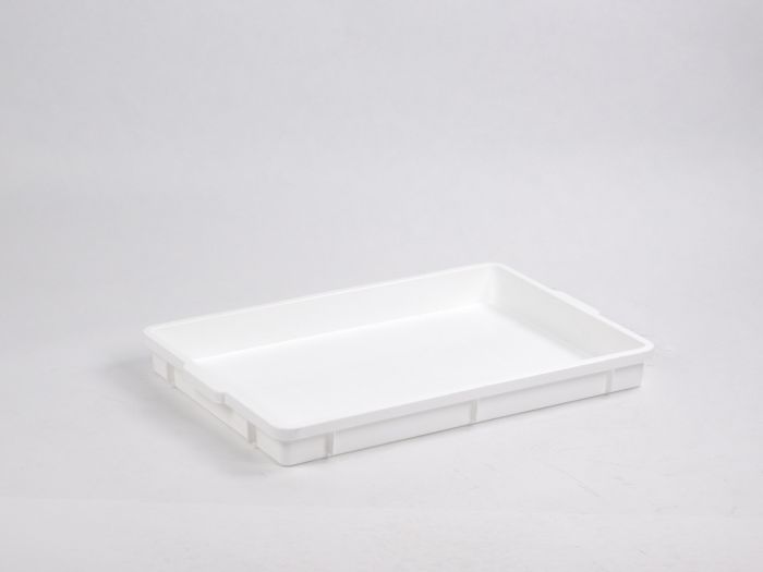 Stapelbarer Hygienebehälter 650x427x65 mm, 14 Liter, weiß