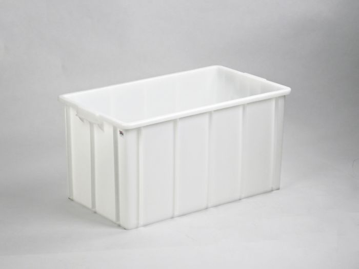 Stapelbarer Hygienebehälter 740x440x400 mm, 100 Liter, weiß