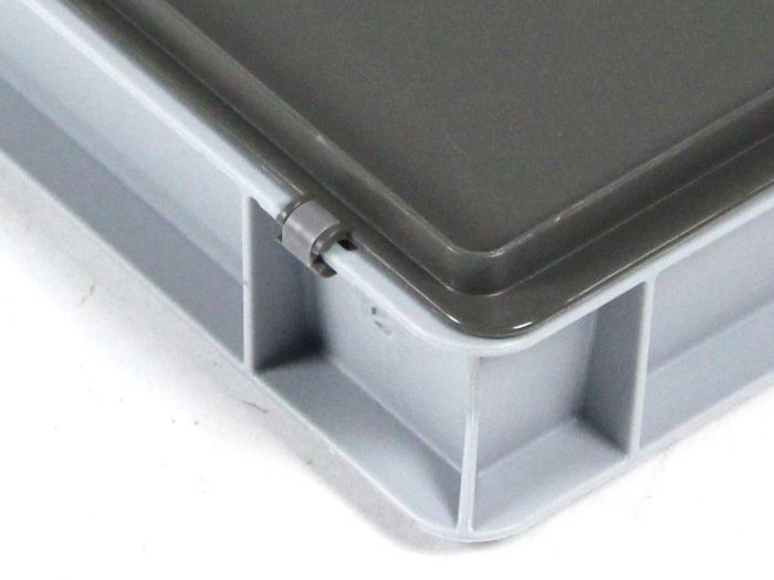 Euroline stapelbare Kunststoffkoffer mit einem Griff, 600x400x90 mm, 14L  PP virgin