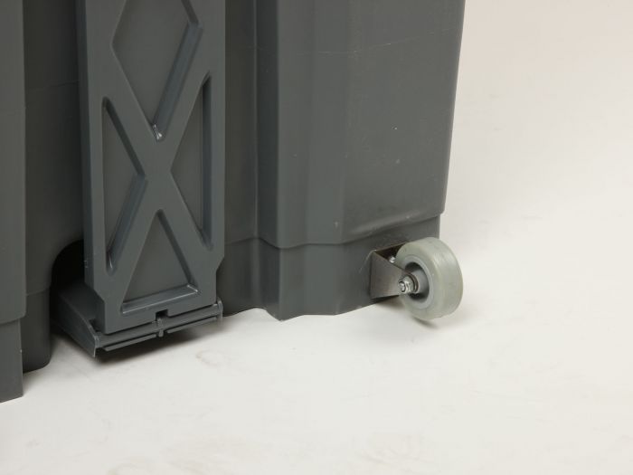 Pedaleimer mit Scharnierdeckel 500x410x820 mm, 90 L, grau-gelb (pro Stück)