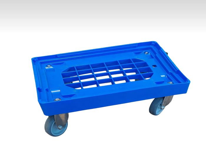 Transportroller 600x400 mm mit 4 Edelstahl-Lenkrollen