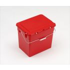 Kunststoffumweltbox 40x31x36cm, 30 Liter, mit Scharnierdeckel, rot