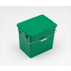 Kunststoffumweltbox 40x31x36cm, 30 Liter, mit Scharnierdeckel, grün