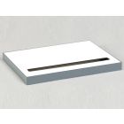 Tischplatte feuerbeständig mit Schlitz weiß/grau
