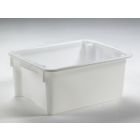 Euronorm Hygienische Drehstapelbehälter, Lebensmittelecht 800x600x330 mm, 110 Liter, Weiß