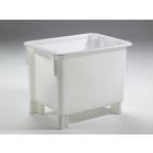 Hygiene Drehstapelbehälter 80x60x60cm, 170 Liter, auf 4 Füßen, weiß