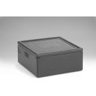 EPP Thermobox, Pizzabox, 595x595x280 mm, 62 ltr, mit Deckel, schwarz