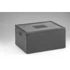EPP Thermobox, 685x485x360 mm, 80 ltr, mit Deckel, schwarz