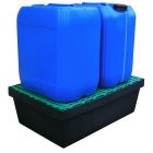 Auffangbehälter 40 Liter mit Kunststoff-Gitterrost