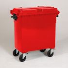 4-Rad Mülltonne MGB 770L, Rot, Qualität nach DIN, 1371x779x1316 mm