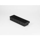 Leitfähige Kleinteilebox, 500x152x83 mm für 5 Trennwände, schwarz