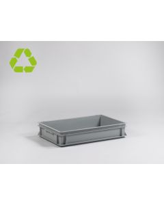 E-line Normbox Stapelbare Kunststoffbehälter 600x400x120mm 20 L, Grau