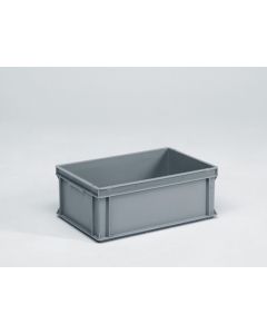 E-line Normbox Stapelbare Kunststoffbehälter 600x400x220mm 40 L, Grau PP Virgin