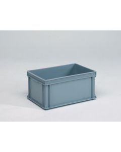 E-line Normbox Stapelbare Kunststoffbehälter 600x400x278mm 53 L, Grau PP Virgin